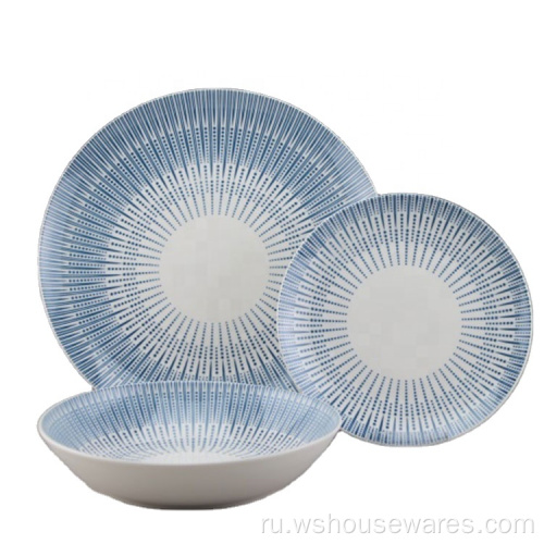 Оптовая роскошная керамическая пластина фарфоровая посуда посуды